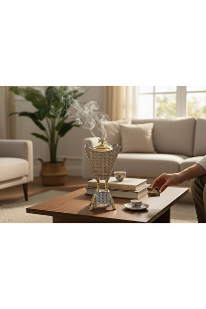 Generic مبخرة التميز ٣ احجام ذهبي فضي