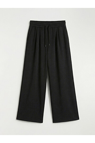 LC Waikiki Lcw Modest Black Elastic Waist Soft Touch Women's Sweatpants