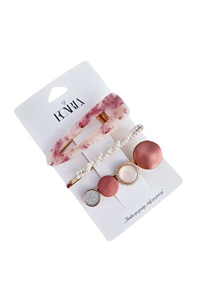 OEM Set of 3 elegant pink hair clips I