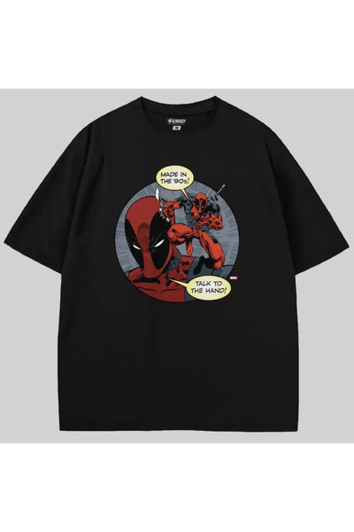 Crazy Μπλουζάκι Deadpool Talk To The Hand oversized