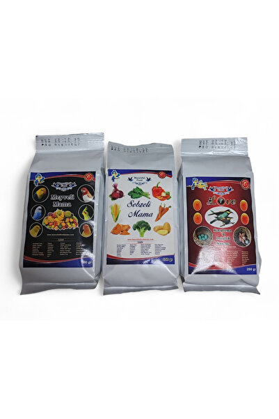 BEAUTİFULFOOOD Beautiful Food Kuş Maması Yemi 250 gr 3 lü lüks set (Sebzeli +...
