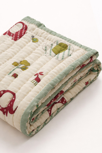 Uniqlooms Elephant Organik Pamuk El Yapımı Yatak Örtüsü