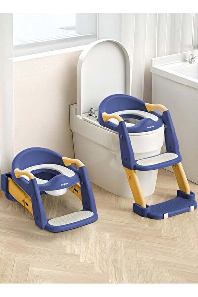 BAYBEE - 3-In-1 Wobble Potty Seat With Ladder & Cushion - Blue