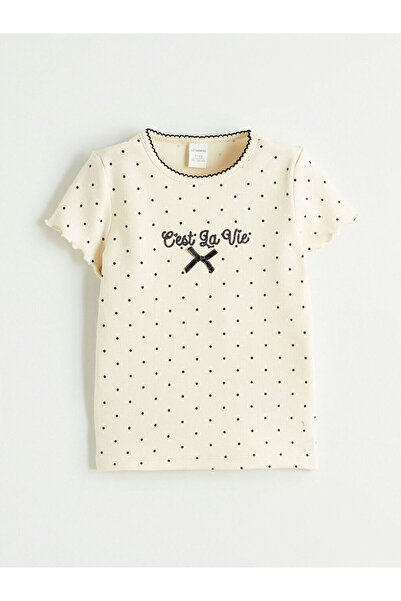 LC Waikiki Sparkling Choices from Shining Store Zero Roba Collar Girl's T-Shirt