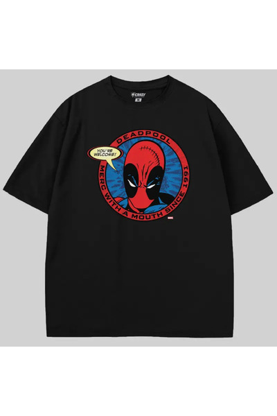 Crazy Μπλουζάκι Deadpool Merc With A Mouth Since 1991 oversized
