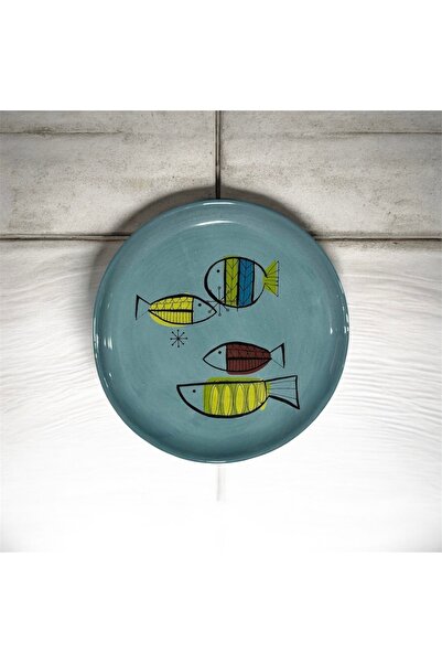 Hals Seramik Bereket Balık Servis Sunum Tabağı