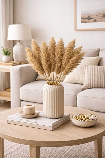 NİRELVA DEKORATİF EV VE OFİS PAMPAS OTU 10LU DEMET 30 CM
