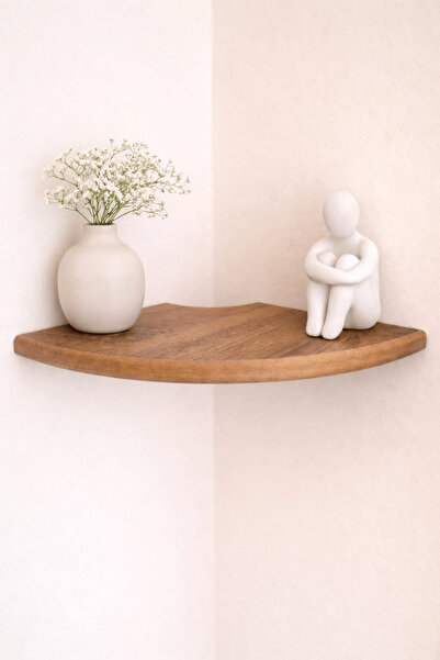 iDekor Round Corner Triangle Wall Shelf (25 cm) – Stylish Corner Shelf for Li...