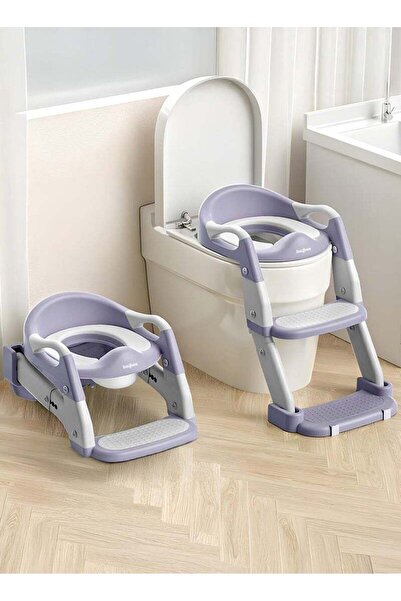 BAYBEE - 3-In-1 Wobble Baby Potty Seat With Ladder - Purple