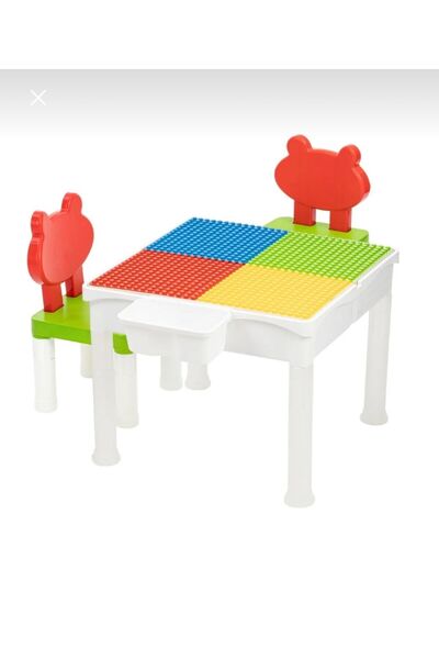 Online OyuncakDuplo Uyumlu 2 Sandalyeli 108 Parça Bloklu Mega Masa