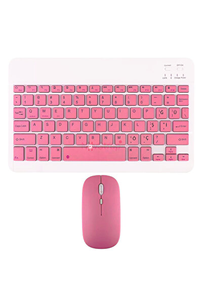 NovStrap Bluetooth Klavye Mouse Seti Şarjlı (Türkçe Q Karakter) Tüm Tablet ve...