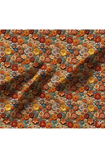 podyum baskı 3D Flowery Colorful Patterned Digital Printed Upholstery Sofa Fa...