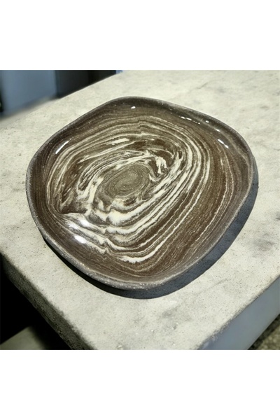 Hals Seramik Doğal Desenli Seramik Dekoratif Tabak