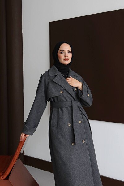 charme butik Women's Premium 6 Button Detailed Trench Coat Look New Season Ca...