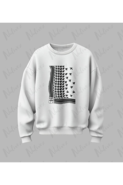 Nulivez Palestine Design Printed High Quality Unisex Oversized O Neck Sweatshirt
