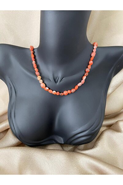 Doğaltaş Agate Natural Stone Necklace
