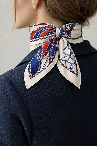 MOORİ Ženski satenski šal sa konjima Svila i 70x70 cm – Y Mekane teksture sti...