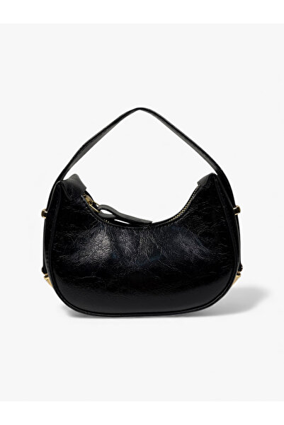 LASSERA Kadın Küçük Boy Siyah Baguette El Çantası