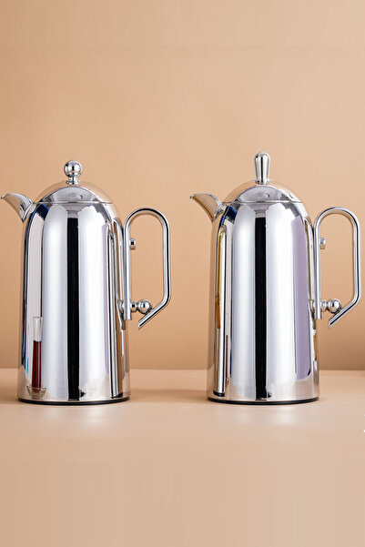 Generic 1-liter tea and coffee thermos set with a royal design