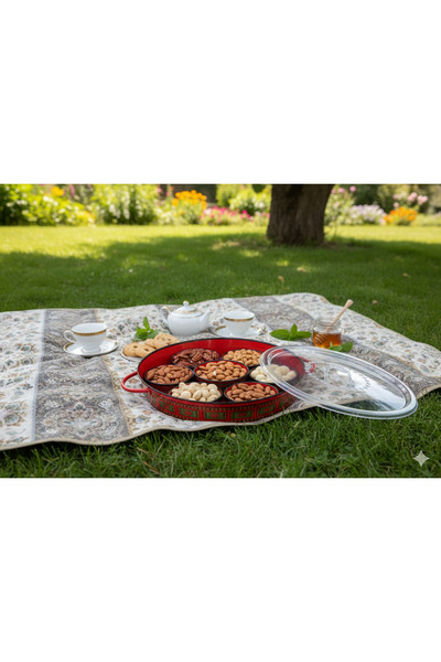 Generic Breakfast tray with lid and serving bowls