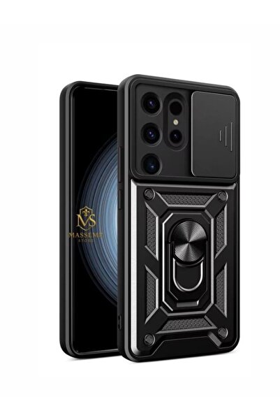 Massemr Samsung Galaxy S26 Ultra Tank Lens Ring Silicone Case Shock-Absorbing...