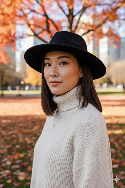 stravis Pălărie Panama Neagră