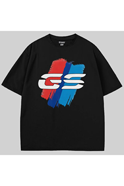 Crazy تي شيرت بي ام دبليو موتوراد جي اس برشز قصة فضفاضة