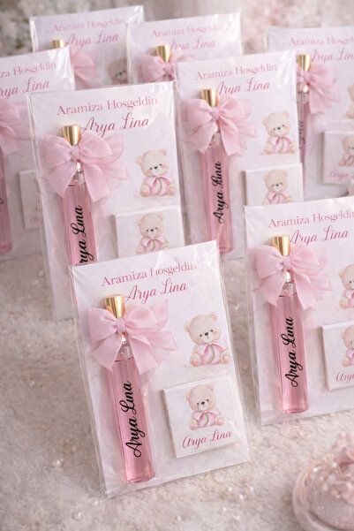 FİORE HEDİYELİK Bebek Hediyelik 10 Adet Çikolata Kolonya Seti Kişiye Özel İsi...