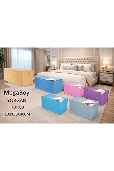 MUBX 3 Adet Mega Yorgan Hurcu 100x50x40cm Büyük Boy Hurç Eşya Taşıma
