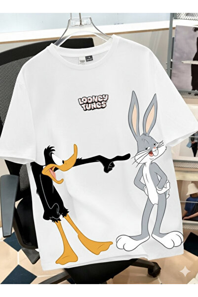 Modaikon تي شيرت لوني تونز/ مانفينتي جويسي مطبوع للجنسين للاستخدام اليومي