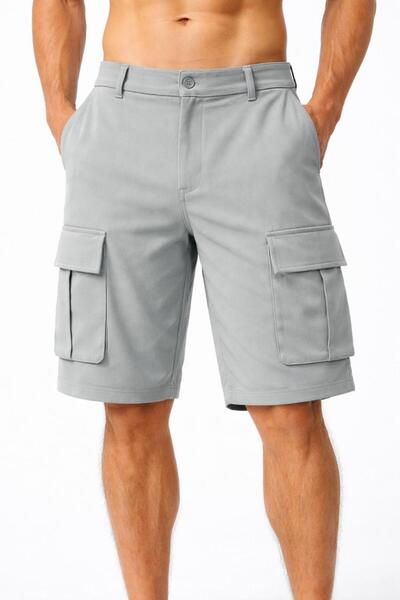 Generic Men’s Cargo Shorts – Knee Length Utility Shorts with Multi Pockets, C...