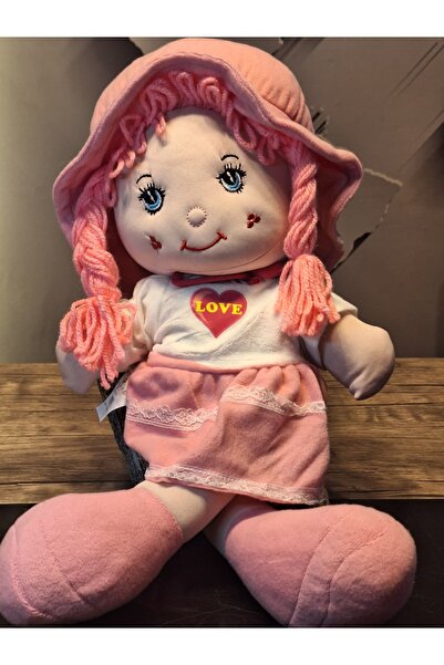 SAAY AKSESUAR SUNA PEMBE ŞAPKALI BEZ BEBEK 50 CM