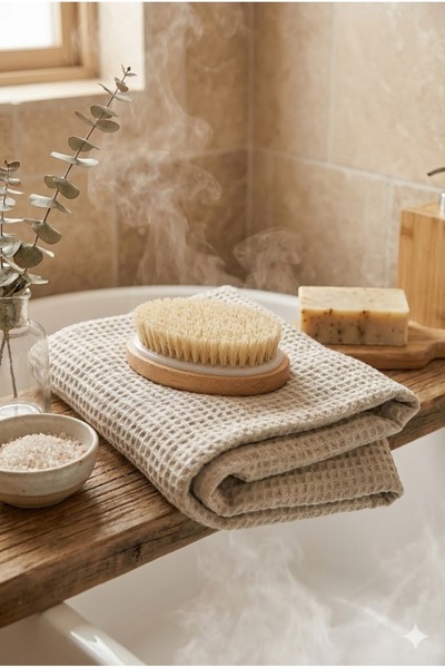 sonx Natural Body Brush – Skin Care Brush with Dry Brushing, Massage and Exfoliating Effects