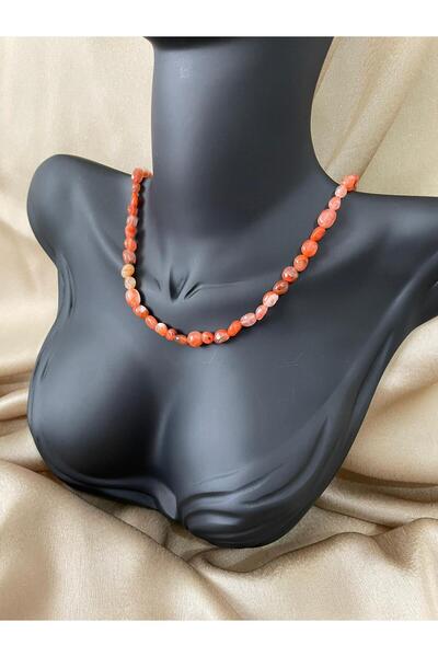 Doğaltaş Agate Natural Stone Necklace