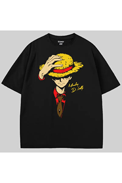 Crazy تي شيرت ون بيس لوفي قصة فضفاضة
