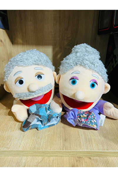 Marsel oyuncak Mouth Moving Hand Puppet Grandmother-Grandfather Figure 2 Pieces
