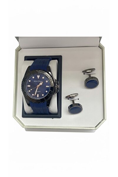 Boutique طقم اكسسوارات رجالي انيق باللونين الازرق والاسود