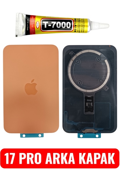 indirimplus iPhone 17 Pro Arka Pil Kapağı Turuncu Renk 17 Pro Arka Kapağı