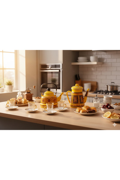 Generic Traditional decorative teapot and coffee pot set