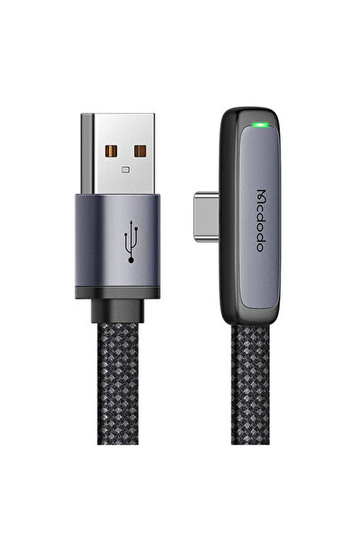 Mcdodo Cablu de date USB-C CA-3341 100W 6A 1,8m, formă de L, LED, negru