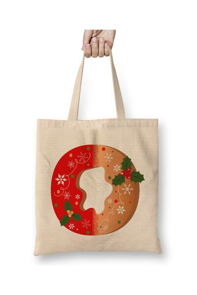 Toyaso Letter O White Cloth Bag Long Handle Shopping Bag Beach Bag