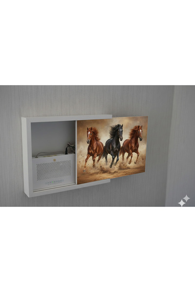 wudie صندوق تخزين مودم مزخرف، صندوق مودم منزلق، منظم كابلات لإخفاء لوحة الفيوزات