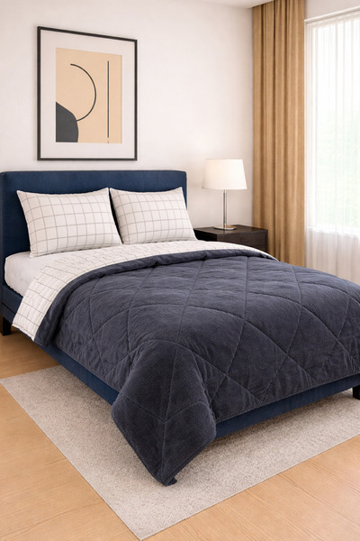 sternen glanz New Veloria Pamuklu Desenli Çift Taraflı Wellsoft Çift Kişilik ...