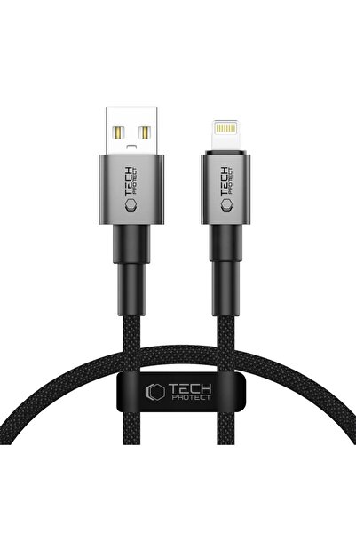 Tech-Protect Cablu UltraBoost USB/Lightning, 12W 2.4A, 25cm, Gri