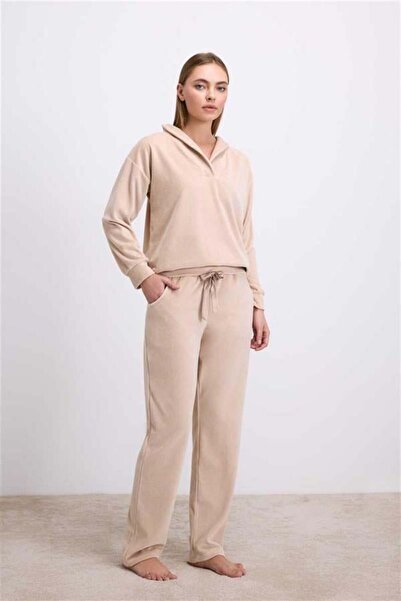 M MERC Giyim Modal Cotton Long Sleeve Sweatshirt and Pants Set