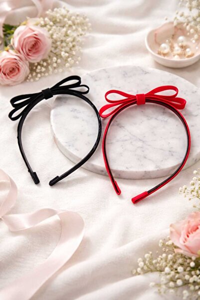 MAKSESUAR 2-Piece Velvet Bow Hair Crown