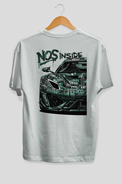 Ankhises Serija automobila (83) Leđa Štampano Bela Oversize kroj T-shirt Mušk...