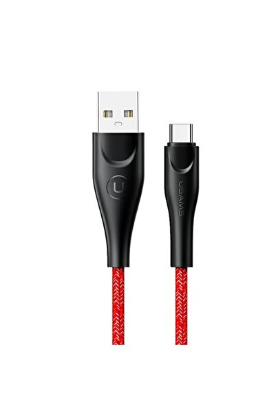 Usams Cablu de încărcare și date U41 USB-A la USB-C, 3 m, 2A, roșu