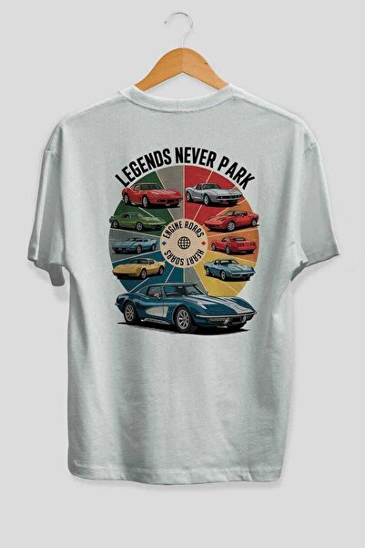 Ankhises Σειρά Car Series (85) Μπλουζάκι με στάμπα στο πίσω μέρος, λευκό, υπε...