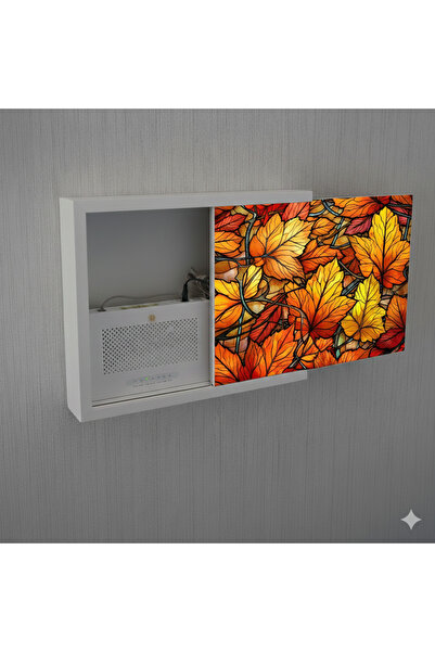 wudie صندوق تخزين مودم مزخرف، صندوق مودم منزلق، منظم كابلات لإخفاء لوحة الفيوزات